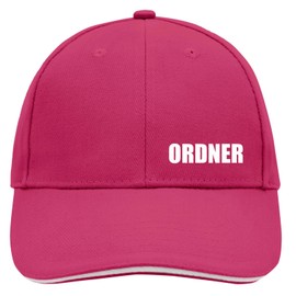 Huuraa Cappy Hat Folder Lettering Unisex Cap with Motif for Order Forces Gift Idea for Friends and Family, Pink/white