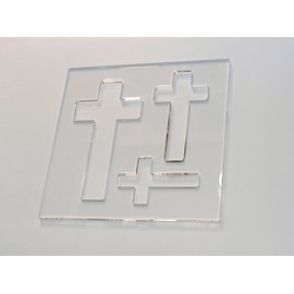 Crosses Router Template,Cross Inlay Acrylic Router Template,Ribbon Template,Woodworking or Craft Template (Model 1)