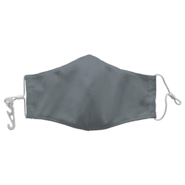 ChicoBag Reusable 2-Layer Facemask, Behind-the-head Adjustable Strap, Metal Nose Bridge, Snug Fit, Slate Grey