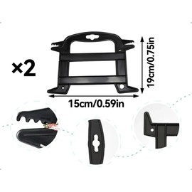 AOYEGIC 2 Stück Paracord Seilwickler,Multifunktionale Kabelaufwickler Plastik,Paracord Organizer mit Doppelzähne für Fallschirmseile,Schnüre,Kabel,Seile,Angelschnur(Schwarz)