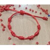 Arteneca 7 Knots Red String Bracelet Which is Adjustable, and
