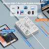 TerHavn Extension electrica Corta 1.5M y Regleta Multicontacto con 8