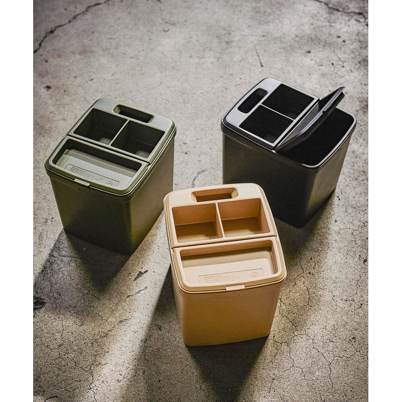 GORDON MILLER Car Dust Box with Drink Holder, Black 1739743