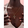S.Leaf Cross Necklace for Women's Cross Necklace Diamond Crosses Pendant