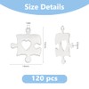 DICOSMETIC 120Pcs Platinum Puzzle with Heart Charms Autism Awareness Charms