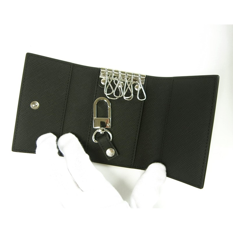 Dunhill D-1454 Key Case, 6 Rows, Men's, PLAIN, Plain, PVC,