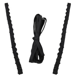 GORGECRAFT Wedding Dress Zipper Replacement Adjustable Corset Laces Replacement Gown Corset Kit Zipper Extender Fit Satin Corset Kit Loops for Bridal Corset Prom Dress Strap DIY Craft (Black)