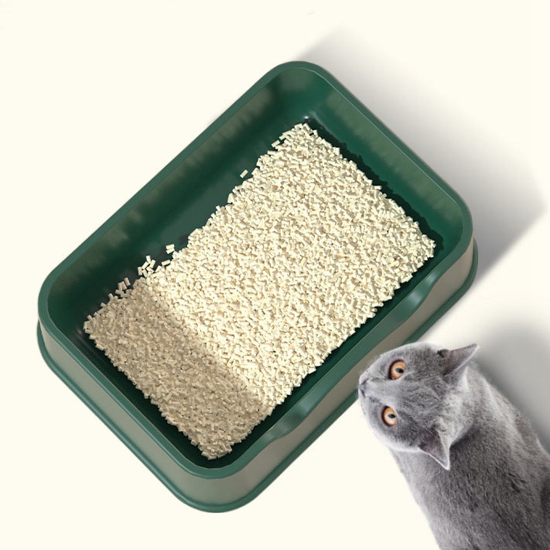 Cat Litter Pan Square Large Capacity Cat Litter Basin Spatter