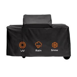 69 in. Grill Cover for Traeger Woodridge Pro and Woodridge Elite Wood Pellet Grills - Heavy Duty Waterproof Resistant Full-Length Smoker Cover for Woodridge Pro Grill BAC776 Accessory