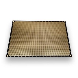PROTOPATCH® Premium Perforated Grid Board | 233 x 160 mm | Double Sided | Round Pads | Black | PTH | 2.54 mm Pitch