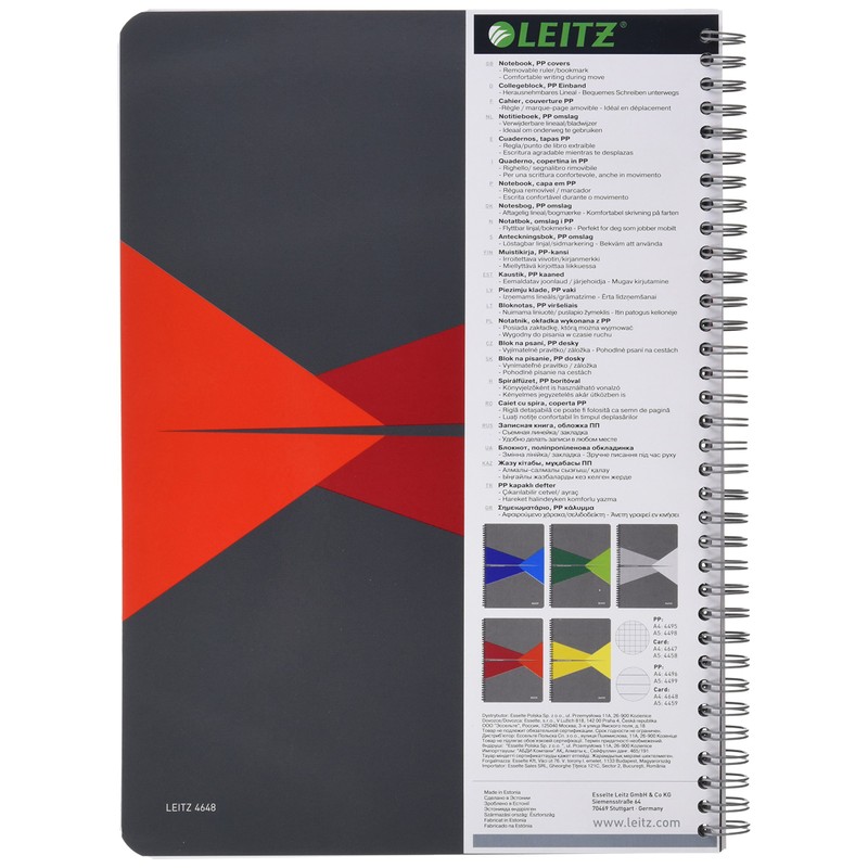 Esselte Leitz Office Notepad, A4, Lamb Cardboard, Lined, 90 Sheets,
