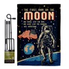 Breeze Decor First Men On Moon Garden Flag Set with