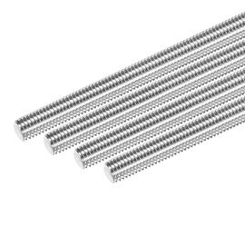 M METERXITY 4-Pack Fully Threaded Rod, M8x110mm 304 Stainless Steel Right Hand Thread Bar Studs for Furniture Anchor Bolts/Clamps/U-Bolts, Metric Threaded Screw