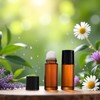 Calsgkspray 2 Pcs Brown 50ml Glass Essential Oil Roller Bottles