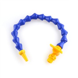 E-outstanding 5PCS 30cm 1/4Inch Thread Round Nozzle Flexible Plastic Water Oil Coolant Pipe Hose Tube with Switch for Lathe Milling CNC Machine