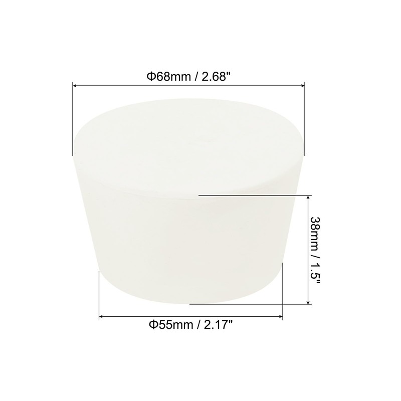 sourcing map Rubber Tapered Plug 55mm to 68mm Solid Test