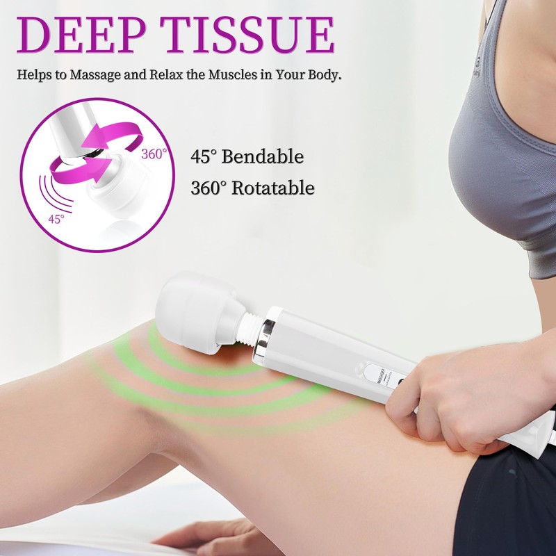 VZVJTR Wired Handheld Massager, Personal Foot Deep Tissue, Back Massager