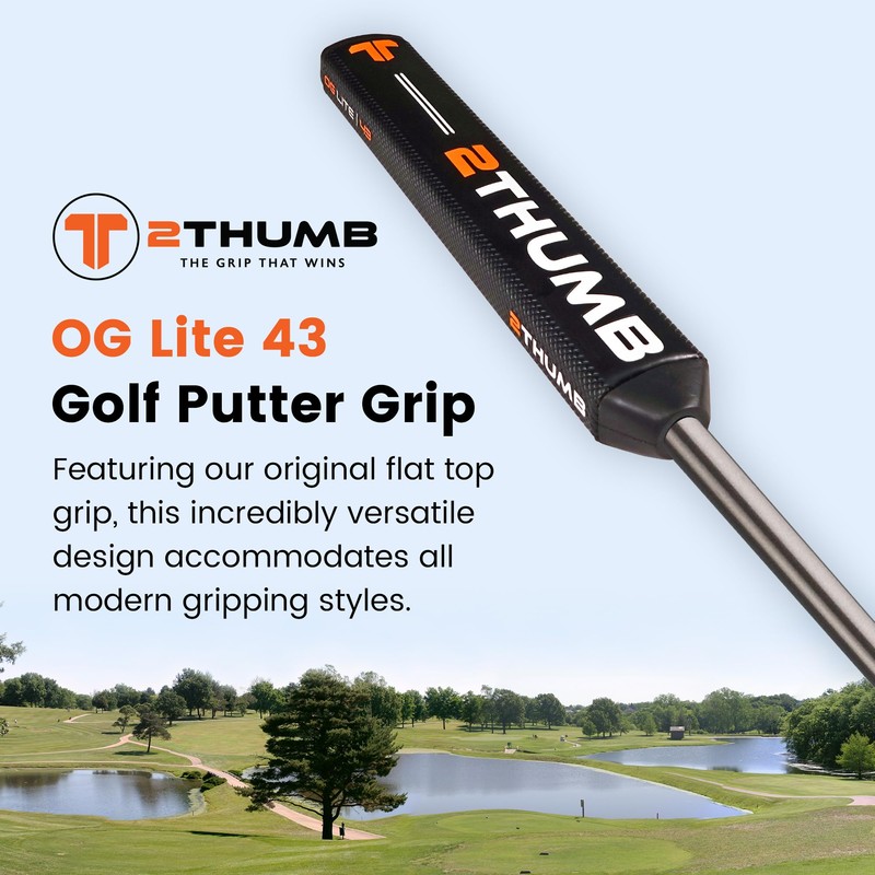 YBW 2Thumb OG Lite Black Putter Grip 43