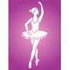 Ballerina Stencil - 11.5 x 30.5 cm - Reusable Girl