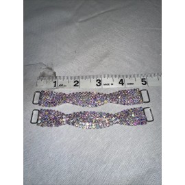 Unbranded 1 ROWS A/B Crystal   Rhinestone Bikini Connectors Metal Chain For Swimwear