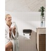 WZKALY Toilet Paper Holder with Shelf - Flushable Wipes Dispenser