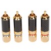 4Pcs RCA Sound Plug Carbon Fiber Gold Plated Oxidation Resistance