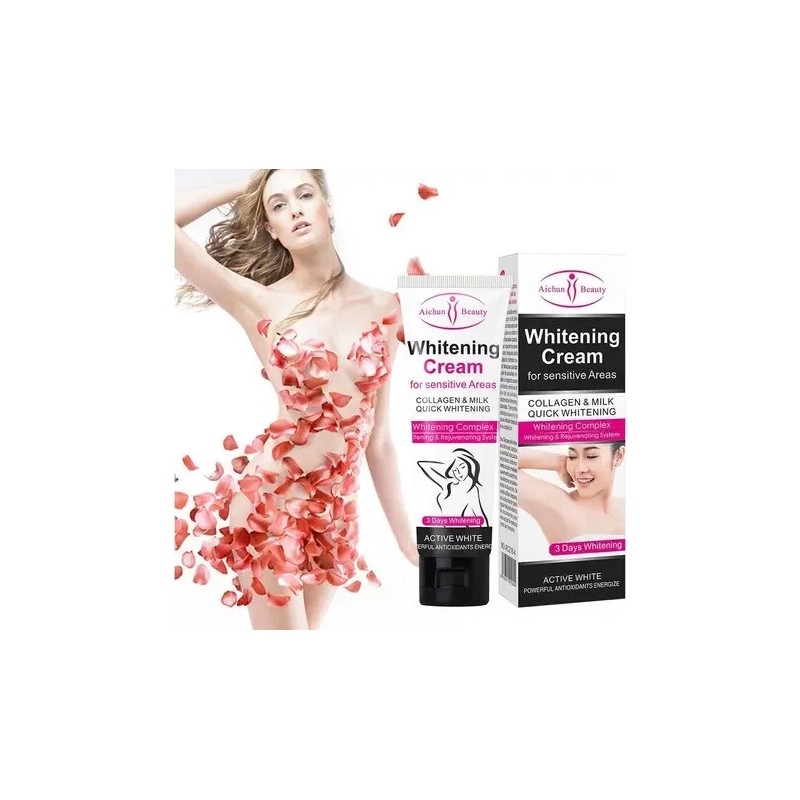 Kit Aclara Crema Blanqueadora Desodorante Crema Corporal 3pz