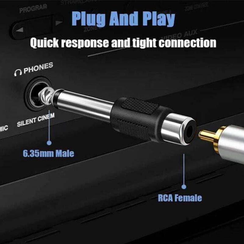 CABLEPELADO 1 x 6.35mm Jack to RCA Female 6.35mm Jack