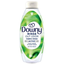 Downy RINSE & REFRESH Laundry Odor Remover and Fabric Softener for Activewear, Active Fresh Scent, 48 oz