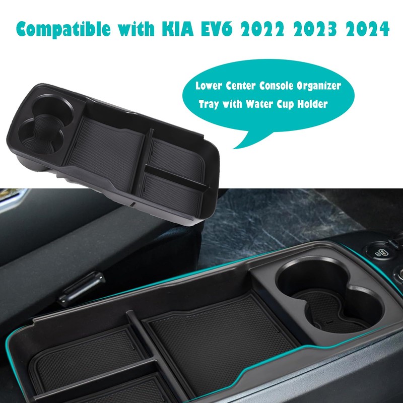 Heutamo Center Console Organizer Storage Tray Compatible with Kia EV6