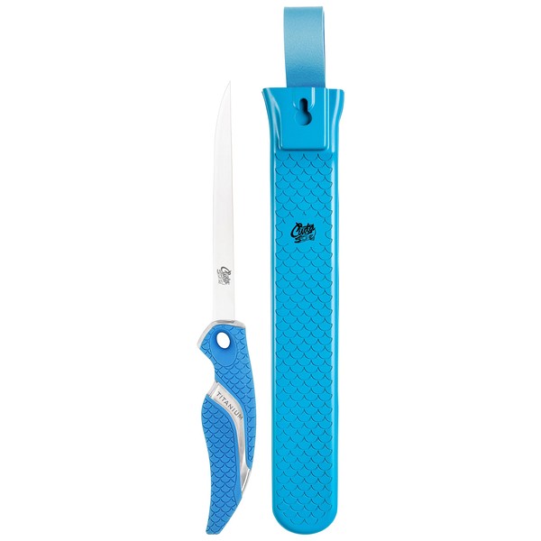 Cuda 6-Inch Knife and Sheath Set (2-Piece), Blue (18870)