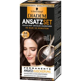 Schwarzkopf Diadem Root Set Roots Laminating Hair Colour A4 Dark Brown Level 3 Pack of 3 (3 x 22 ml)