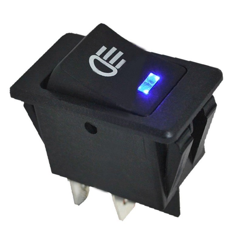 Qiorange Car 35A 12V Car Switch Waterproof Illuminated LED Blue