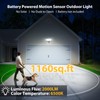 Onforu 2 Pack Battery Powered Motion Sensor Outdoor Lights, 2000LM