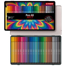 STABILO Pen 68, estuche ARTY con 30 plumines en colores surtidos