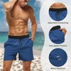 Men's Swimming Trunks with Zip Pocket, Quick-Drying Breathable Swimming Trunks