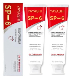 2 Pcs SP-6 Brightening Probiotic Toothpaste,Deep Cleaning Care Fresh Breath SP-6 Ultra Whitening Toothpaste.