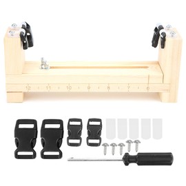 plplaaoo Paracord Bracelet Kit,Wooden Paracord Jig Bracelet Wristband Maker,Adjustable Length Bracelet Maker DIY Craft Tool for Parachute Cord Braiding Weaving