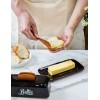 AISBUGUR Black Butter Dish with Lid and Knife Butter Tray