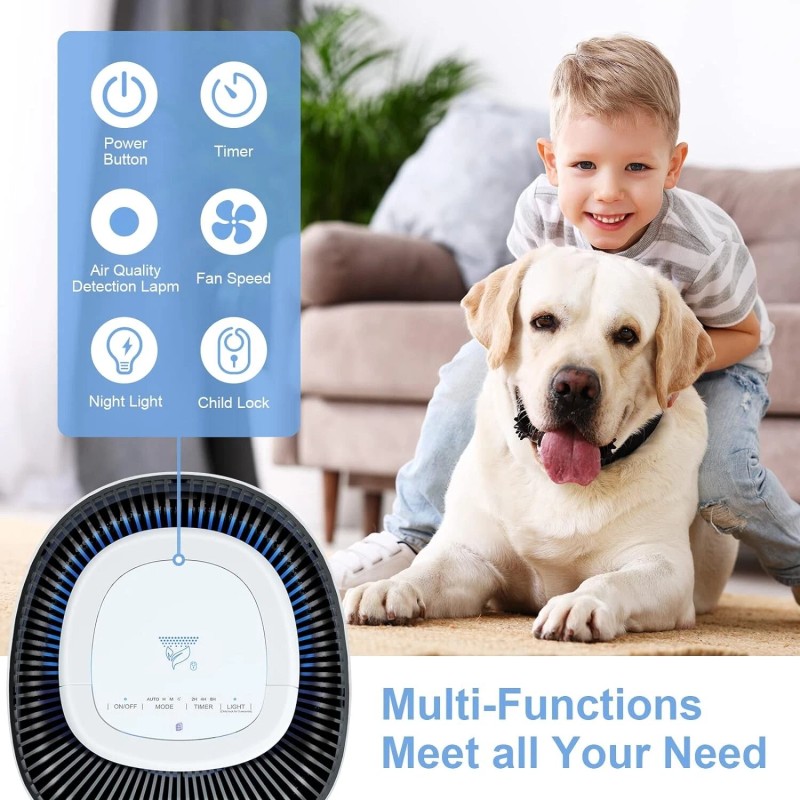 Air-Honati Large Room 2,763 Sq. ft Air Purifier True HEPA
