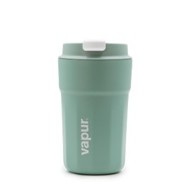 Vapur All Purpose Reusable Insulated Tumbler Cup with Flip Top Lid, Perfect for Morning Coffee and Ice Cold Drinks, Ideal for Travel and Fits in Most Cup Holders, 12 Ounce, Sea Glass, Pack of 1
