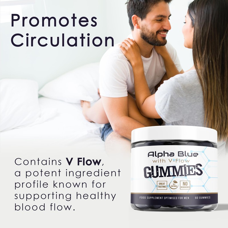 ALPHA BLUE WITH V-FLOW Alpha Blue with V-Flow Gummies, Bloodflow