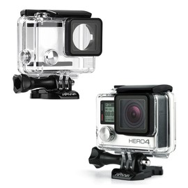 SOONSUN Standard Protective Waterproof Dive Housing Case for GoPro Hero 3/3+/4 Black Silver Camera - 40 Meters (131 Feet) Underwater Photography