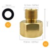 Gas Adapter Brass Connector - Gas Hose Coupling with 1/4