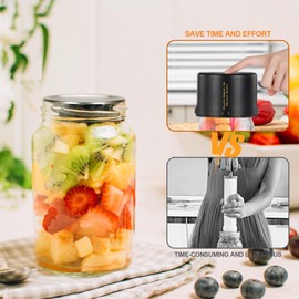 Mason Jar Vacuum Sealer - Electric Mason Jar Vacuum Sealer Kit for Wide Mouth & Regular Mouth Canning Jars,Vacuum Sealing Machine with auto-stop function, Vacuum Sealing Machine Storage（Black)