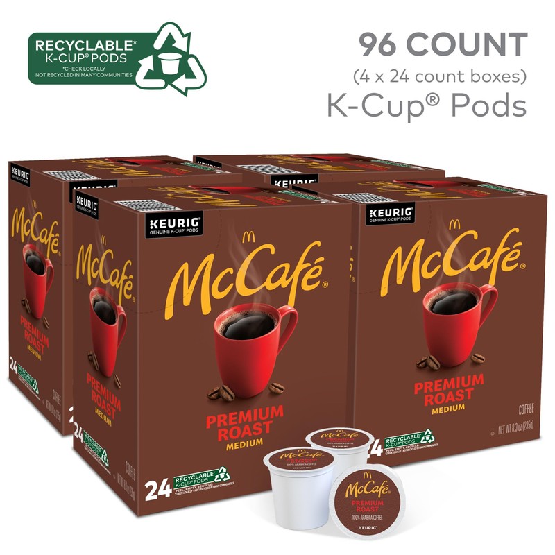 McCafe Premium Roast Coffee, Keurig Single Serve K-Cup Pods, Medium
