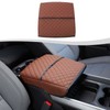 SQQP PU Leather Center Console Cover Armrest Cushion Fit for