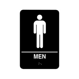 Cosco ADA Men/Women Combo Pack Restroom Signs, 6" x 9", Pack of 2