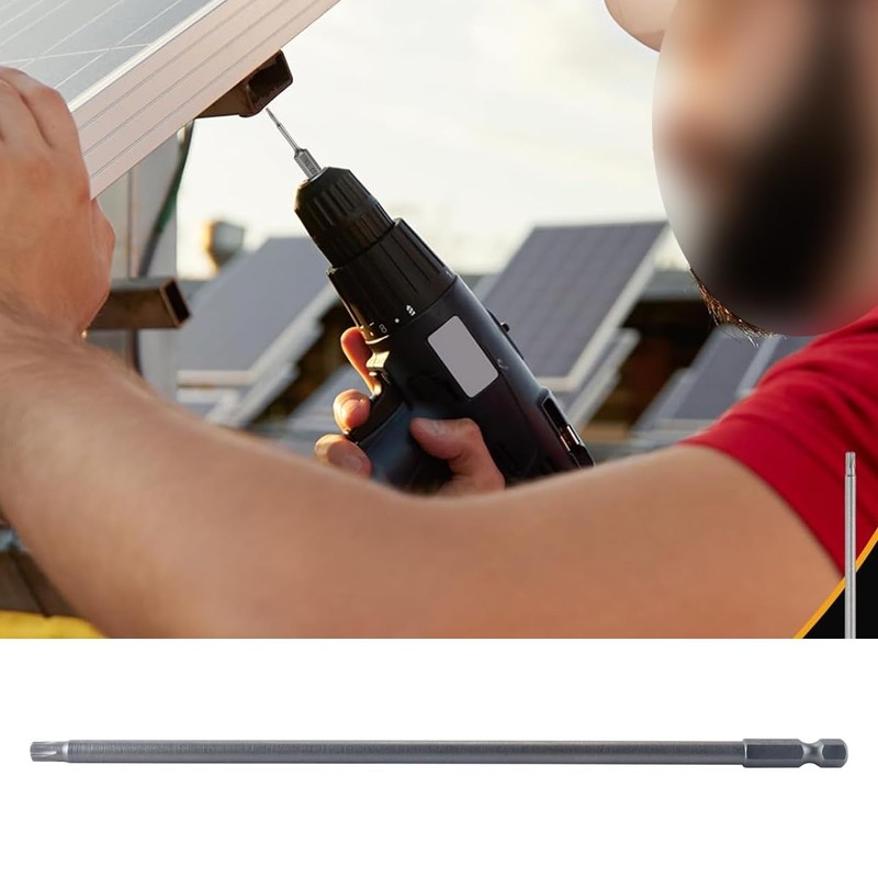 Hoite 11-teiliges 200 Mm Extra Langes Torx-Schraubendreher-Bit-Set, Magnetische Torx-Schraubendreher-Bits, S2-Stahl-Stern-Schraubendreher-Bohrer