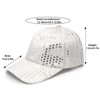 BAOKELAN Sequin Baseball Hat for Women Girls Hip Hop Sun